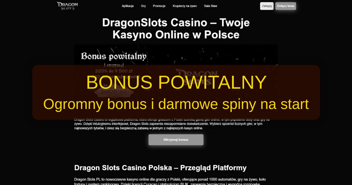DragonSlots Casino welcome bonus